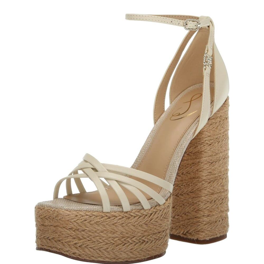 Sam Edelman Kade Womens Heels Modern Ivory Leather Size 10 $125